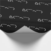 Angry Middle Finger Emoticon Japanse Kaomoji Cadeaupapier (Hoek)