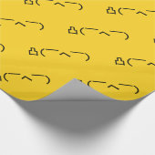 Angry Middle Finger Emoticon Japanse Kaomoji Cadeaupapier (Hoek)