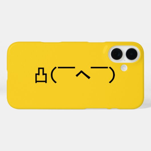 Angry Middle Finger Emoticon Japanse Kaomoji Case-Mate iPhone Case (Achterkant (horizontaal))
