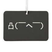 Angry Middle Finger Emoticon Japanse Kaomoji Luchtverfrisser (Achterkant)