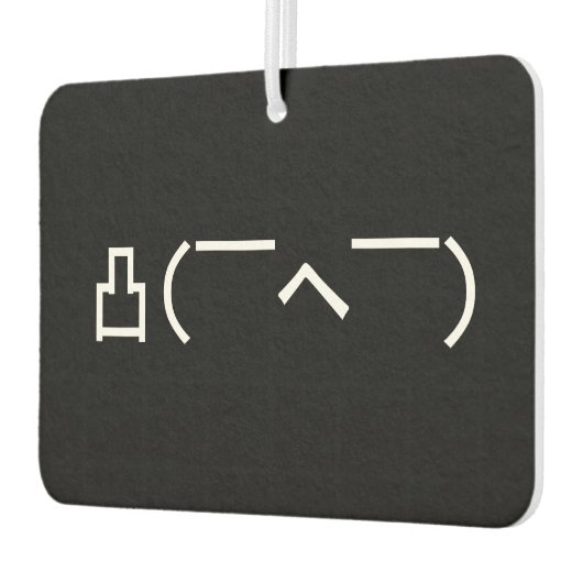 Angry Middle Finger Emoticon Japanse Kaomoji Luchtverfrisser (Links)