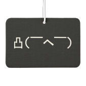 Angry Middle Finger Emoticon Japanse Kaomoji Luchtverfrisser (Voorkant)