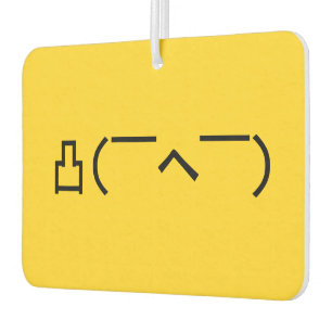 Angry Middle Finger Emoticon Japanse Kaomoji Luchtverfrisser