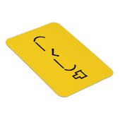 Angry Middle Finger Emoticon Japanse Kaomoji Magneet (Rechterzijde)