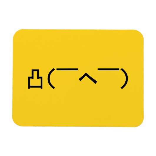 Angry Middle Finger Emoticon Japanse Kaomoji Magneet (Horizontaal)