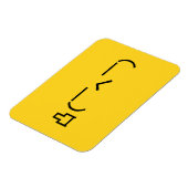 Angry Middle Finger Emoticon Japanse Kaomoji Magneet (Linkerzijde)