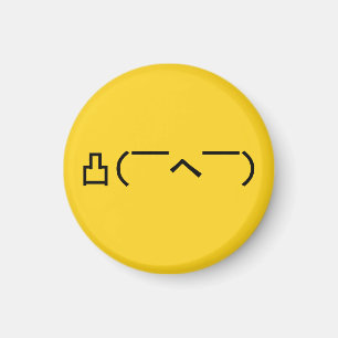 Angry Middle Finger Emoticon Japanse Kaomoji Magneet