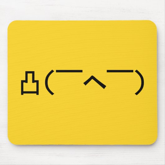 Angry Middle Finger Emoticon Japanse Kaomoji Muismat (Voorkant)