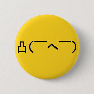 Angry Middle Finger Emoticon Japanse Kaomoji Ronde Button 5,7 Cm