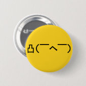 Angry Middle Finger Emoticon Japanse Kaomoji Ronde Button 5,7 Cm (Voorkant /achterkant)