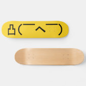 Angry Middle Finger Emoticon Japanse Kaomoji Skateboard (Horizontaal)