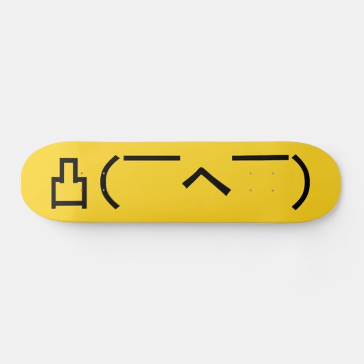 Angry Middle Finger Emoticon Japanse Kaomoji Skateboard (Horizontaal)