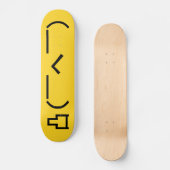Angry Middle Finger Emoticon Japanse Kaomoji Skateboard (Voorkant)