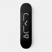 Angry Middle Finger Emoticon Japanse Kaomoji Skateboard (Voorkant)