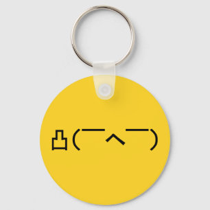 Angry Middle Finger Emoticon Japanse Kaomoji Sleutelhanger