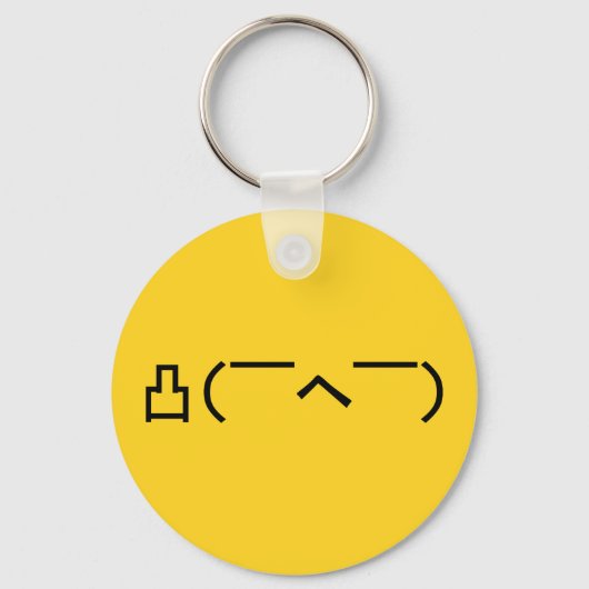 Angry Middle Finger Emoticon Japanse Kaomoji Sleutelhanger (Voorkant)