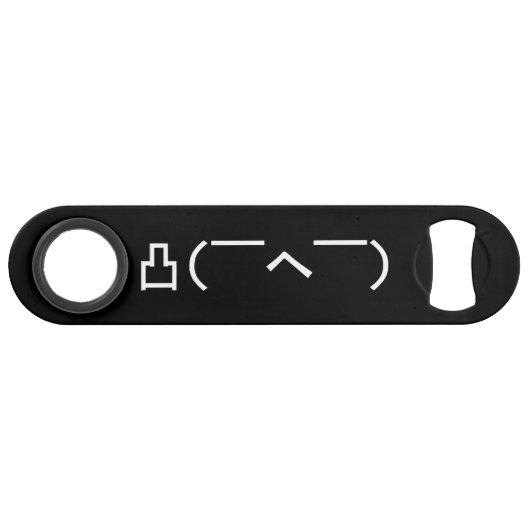 Angry Middle Finger Emoticon Japanse Kaomoji Speed Flessenopener (Voorkant (Horizontaal))