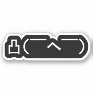 Angry Middle Finger Emoticon Japanse Kaomoji Sticker