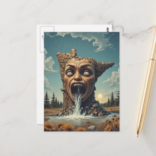 Angry Minnesota Boundary Waters Briefkaart (Voorkant / Achterkant in situ)