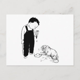 Angry Moles eet ook ijs Briefkaart