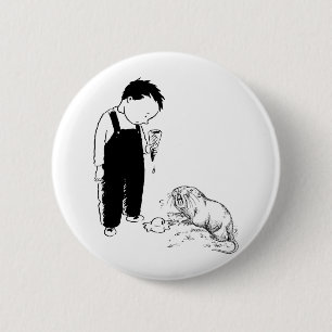 Angry Moles eet ook ijs Ronde Button 5,7 Cm
