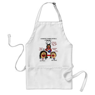 Angry Mom Koken Cartoon Standaard Schort