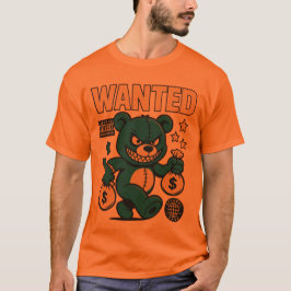 Angry Money Bear Cartoon T-Shirt – Bold Streetwear