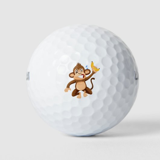 Angry Monkey cartoon Golfballen (Voorkant)