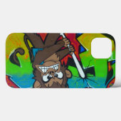 Angry Monkey graffiti Ipad case (Achterkant (horizontaal))