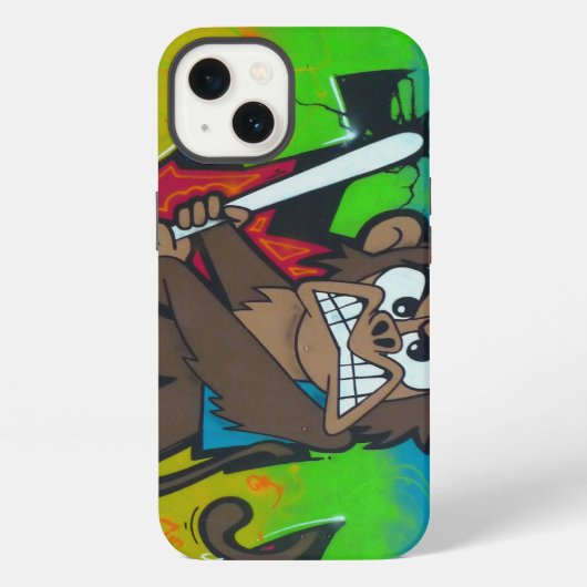 Angry Monkey graffiti Ipad case iPhone Hoesje (Achterkant)