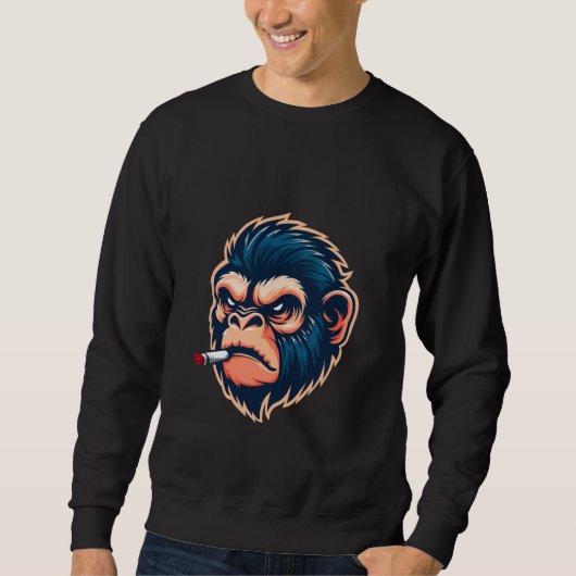 Angry Monkey Graphic Sweatshirt for Men (Voorkant)