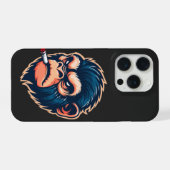 Angry Monkey iPhone 15 Pro Case Hoesje (Achterkant horizontaal)