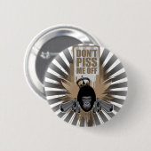 Angry Monkey met Pistool Ronde Button 5,7 Cm (Voorkant /achterkant)