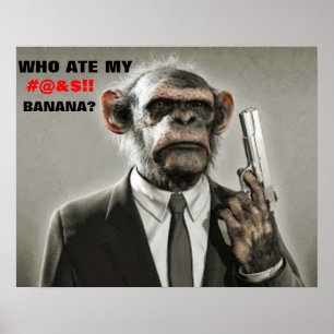Angry Monkey Poster