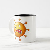 Angry monster tweekleurige koffiemok (Voorkant links)