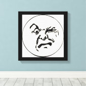ANGRY MOON CANVAS AFDRUK (Insitu (Houten vloer))