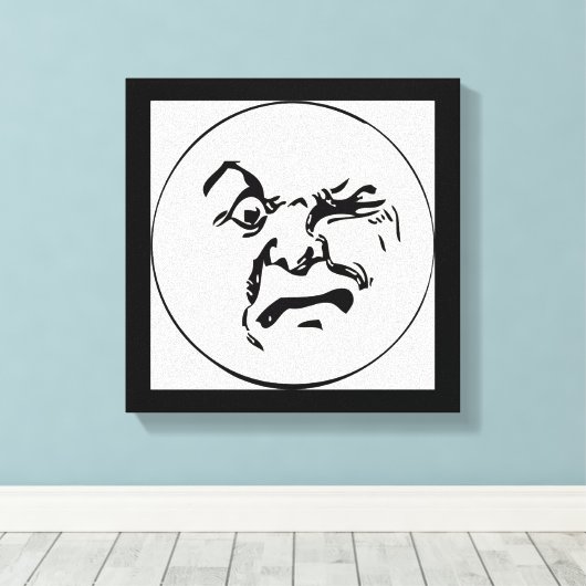 ANGRY MOON CANVAS AFDRUK (Insitu (Houten vloer))