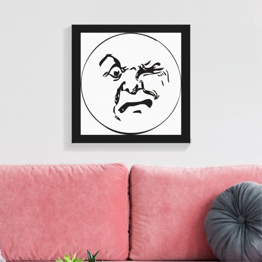 ANGRY MOON CANVAS AFDRUK (Insitu (Woonkamer))