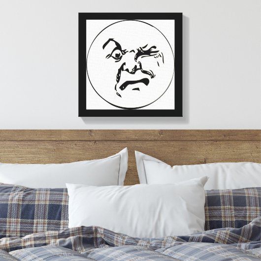 ANGRY MOON CANVAS AFDRUK (Insitu (Slaapkamer))