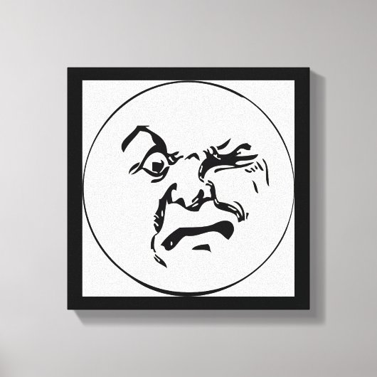 ANGRY MOON CANVAS AFDRUK (Voorkant)