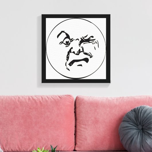 ANGRY MOON CANVAS AFDRUK (Insitu (Woonkamer))