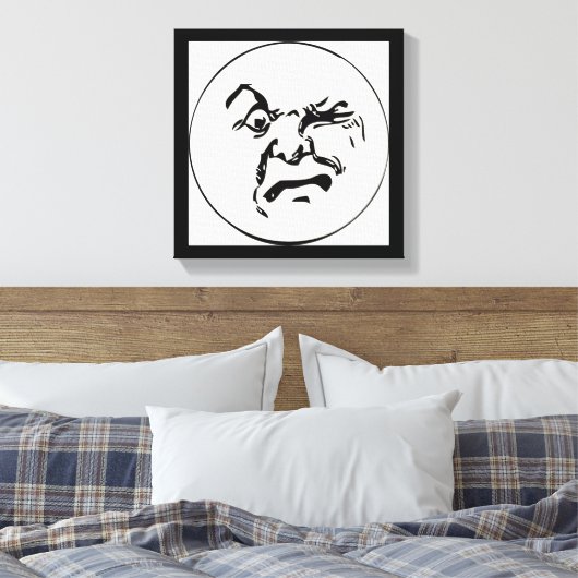 ANGRY MOON CANVAS AFDRUK (Insitu (Slaapkamer))