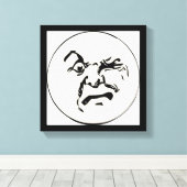 ANGRY MOON CANVAS AFDRUK (Insitu (Houten vloer))
