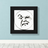 ANGRY MOON CANVAS AFDRUK (Insitu (Houten vloer))