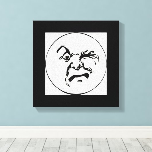 ANGRY MOON CANVAS AFDRUK (Insitu (Houten vloer))