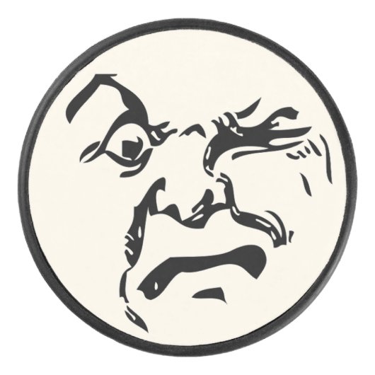 ANGRY MOON HOCKEY PUCK (Voorkant)