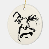 ANGRY MOON KERAMISCH ORNAMENT (Links)