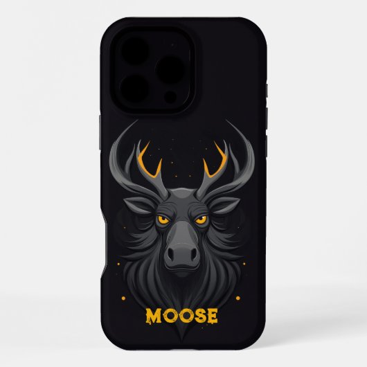 Angry Moose Black iPhone Hoesje (Achterkant)
