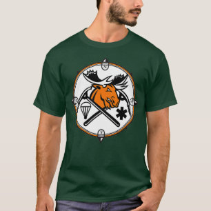 Angry Moose Crossed Ice Pick Ax Pararescue Mascot T-shirt