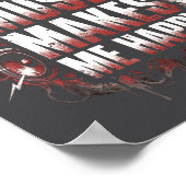 Angry Music Makes Me Happy Heavy Metal Skull Rock  Poster (Hoek)